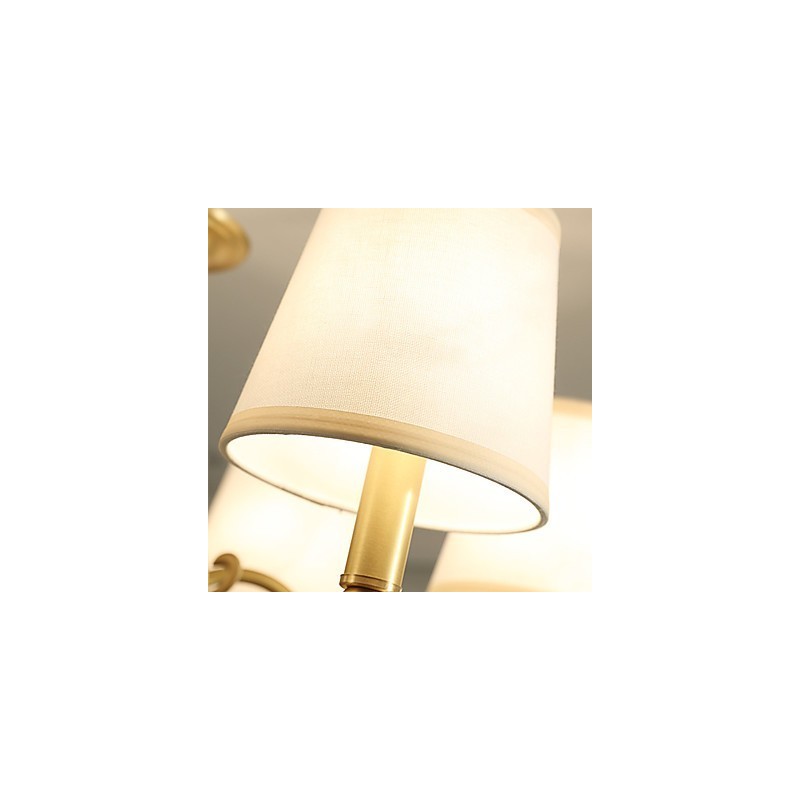 Lampadario classico tradizionale in ottone a 3 lampadine mini in metallo