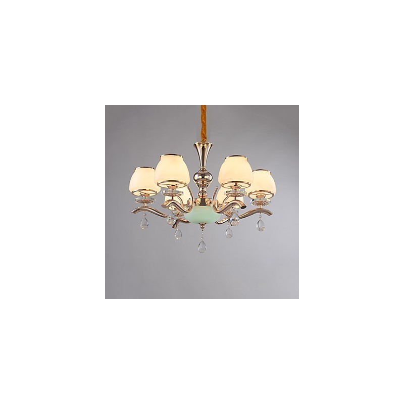 Lampadario moderno elettroplaccato in cristallo e metallo
