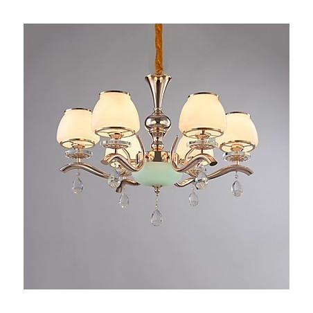 Lampadario moderno elettroplaccato in cristallo e metallo