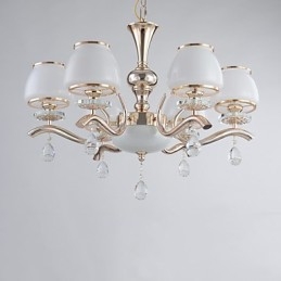 Lampadario moderno elettroplaccato in cristallo e metallo