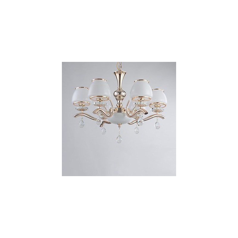 Lampadario moderno elettroplaccato in cristallo e metallo