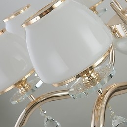 Lampadario moderno elettroplaccato in cristallo e metallo