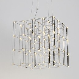 Lampadario moderno in acciaio inox a 4 livelli con LED integrato