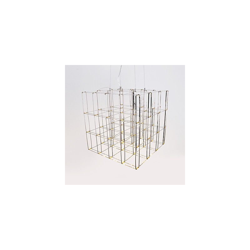 Lampadario moderno in acciaio inox a 4 livelli con LED integrato