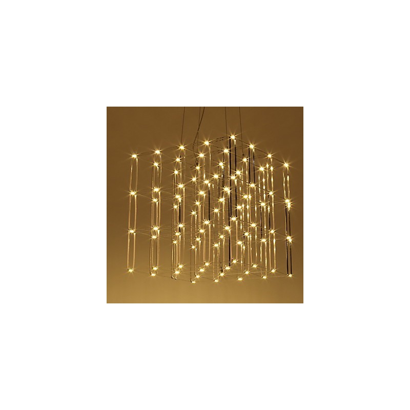 Lampadario moderno in acciaio inox a 4 livelli con LED integrato