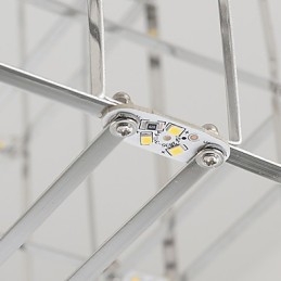 Lampadario moderno in acciaio inox a 4 livelli con LED integrato