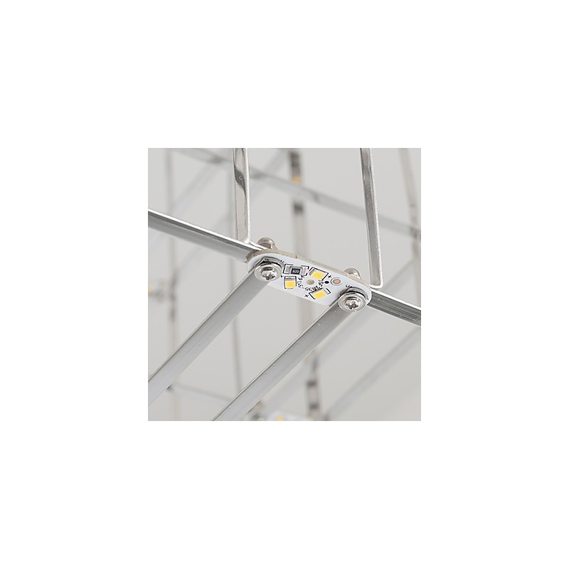 Lampadario moderno in acciaio inox a 4 livelli con LED integrato