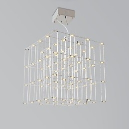 Lampadario moderno in acciaio inox a 4 livelli con LED integrato