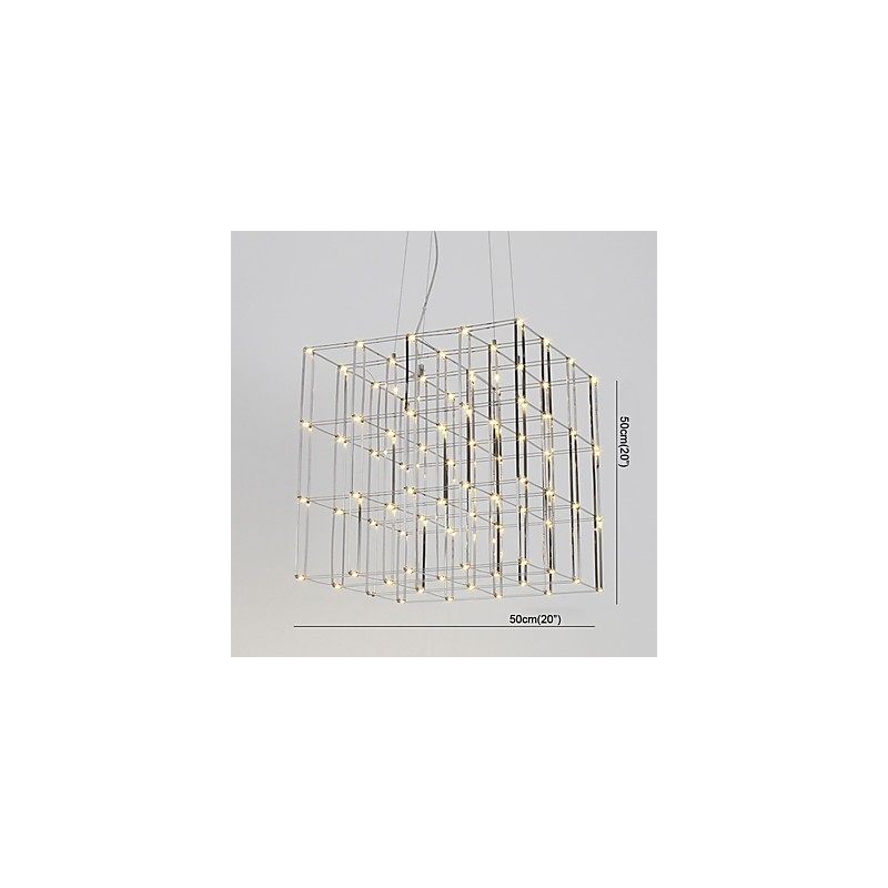 Lampadario moderno in acciaio inox a 4 livelli con LED integrato