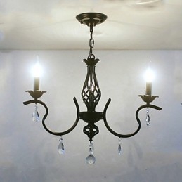 Lampadario in cristallo stile europeo classico, piccolo, 1 livello, 3 lampadine E12/E14