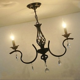 Lampadario in cristallo stile europeo classico, piccolo, 1 livello, 3 lampadine E12/E14
