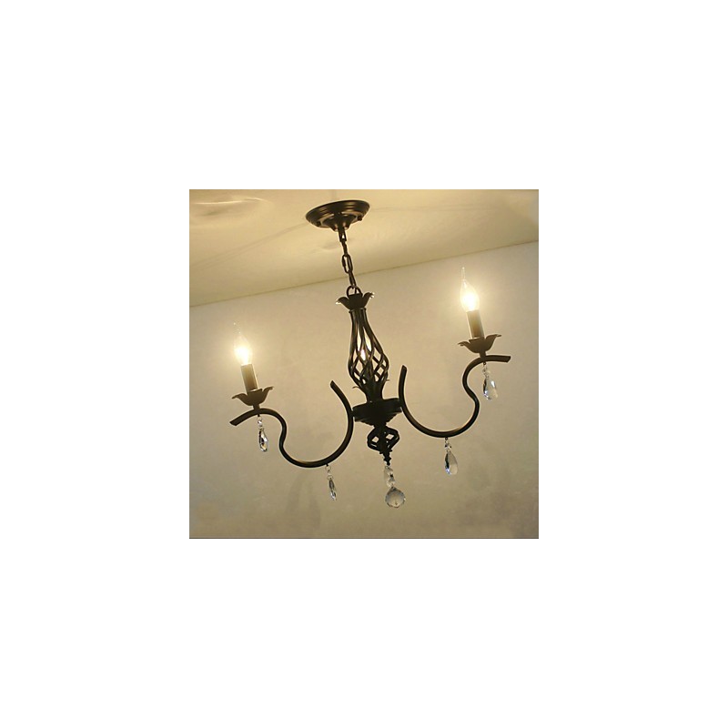 Lampadario in cristallo stile europeo classico, piccolo, 1 livello, 3 lampadine E12/E14