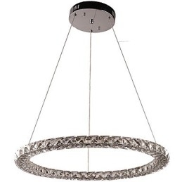 Lampadario a sospensione in cristallo a anello moderno dimmerabile con telecomando LED 33 W