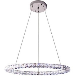 Lampadario a sospensione in cristallo a anello moderno dimmerabile con telecomando LED 33 W