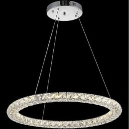 Lampadario a sospensione in cristallo a anello moderno dimmerabile con telecomando LED 33 W
