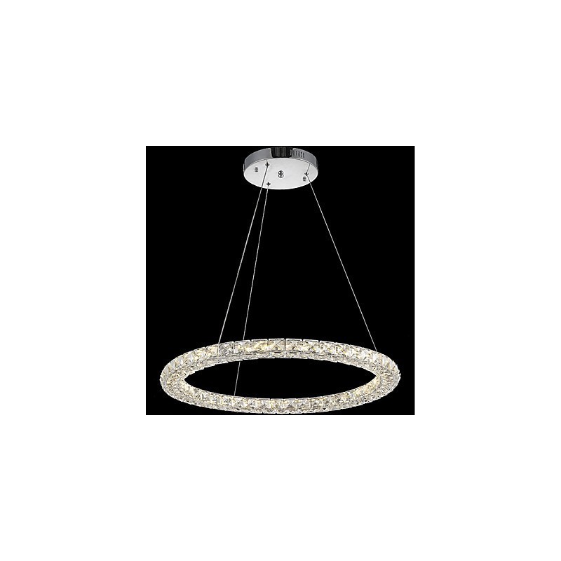 Lampadario a sospensione in cristallo a anello moderno dimmerabile con telecomando LED 33 W