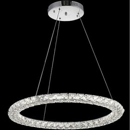 Lampadario a sospensione in cristallo a anello moderno dimmerabile con telecomando LED 33 W