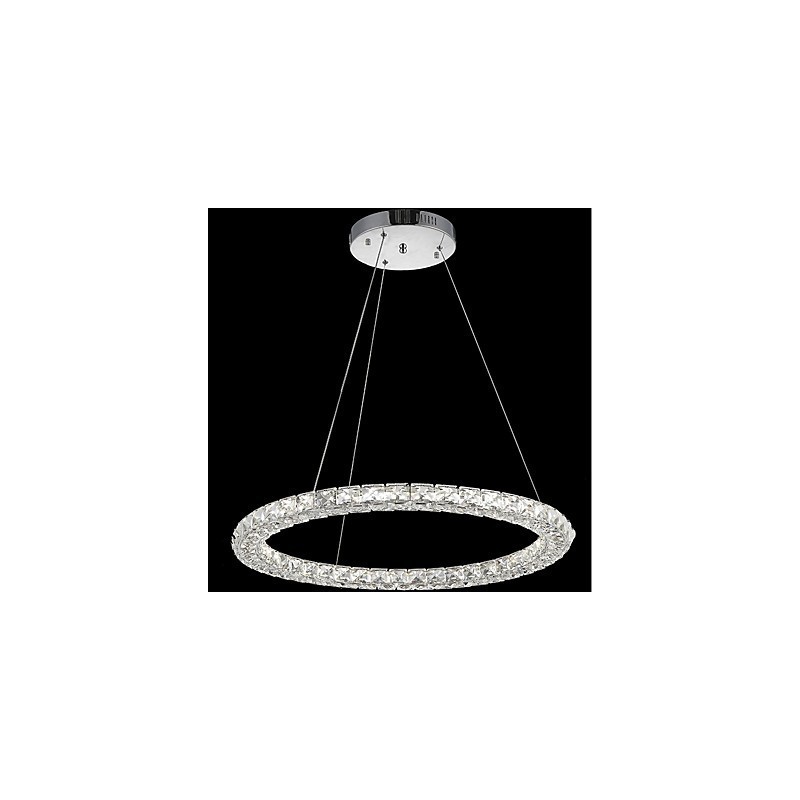 Lampadario a sospensione in cristallo a anello moderno dimmerabile con telecomando LED 33 W