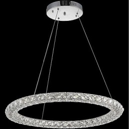 Lampadario a sospensione in cristallo a anello moderno dimmerabile con telecomando LED 33 W