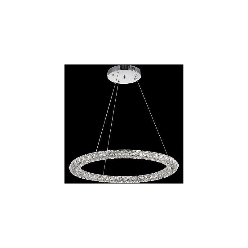 Lampadario a sospensione in cristallo a anello moderno dimmerabile con telecomando LED 33 W