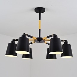 Lampadario classico a sospensione mini in legno bambù dipinto