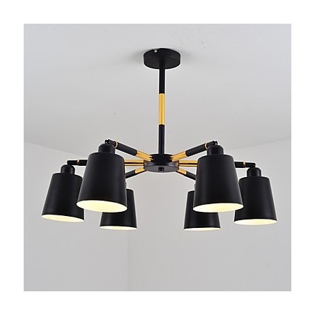 Lampadario classico a sospensione mini in legno bambù dipinto