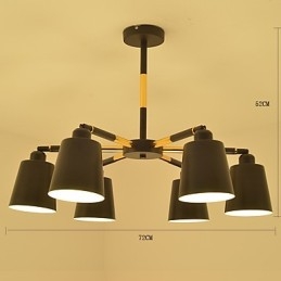 Lampadario classico a sospensione mini in legno bambù dipinto