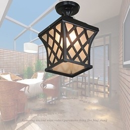 Lampadario rurale da esterno American Garden Patio Door impermeabile con sfera a goccia