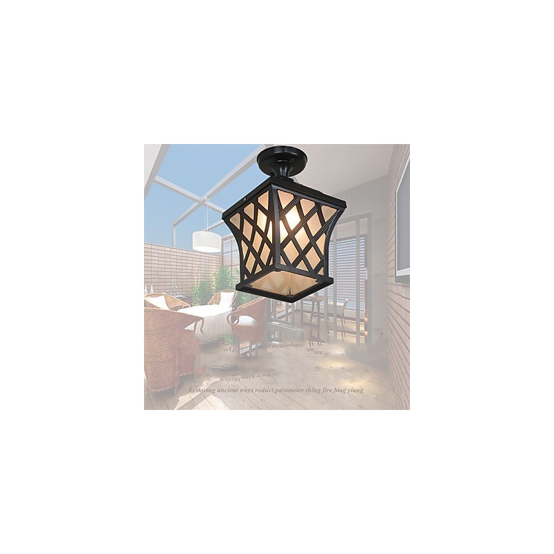 Lampadario rurale da esterno American Garden Patio Door impermeabile con sfera a goccia