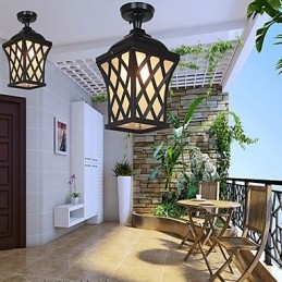 Lampadario rurale da esterno American Garden Patio Door impermeabile con sfera a goccia
