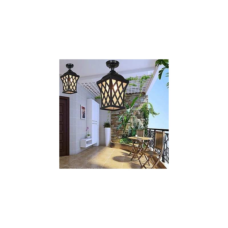 Lampadario rurale da esterno American Garden Patio Door impermeabile con sfera a goccia