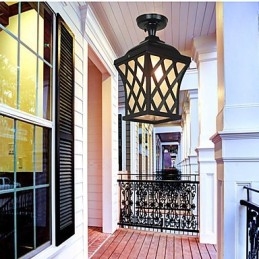Lampadario rurale da esterno American Garden Patio Door impermeabile con sfera a goccia