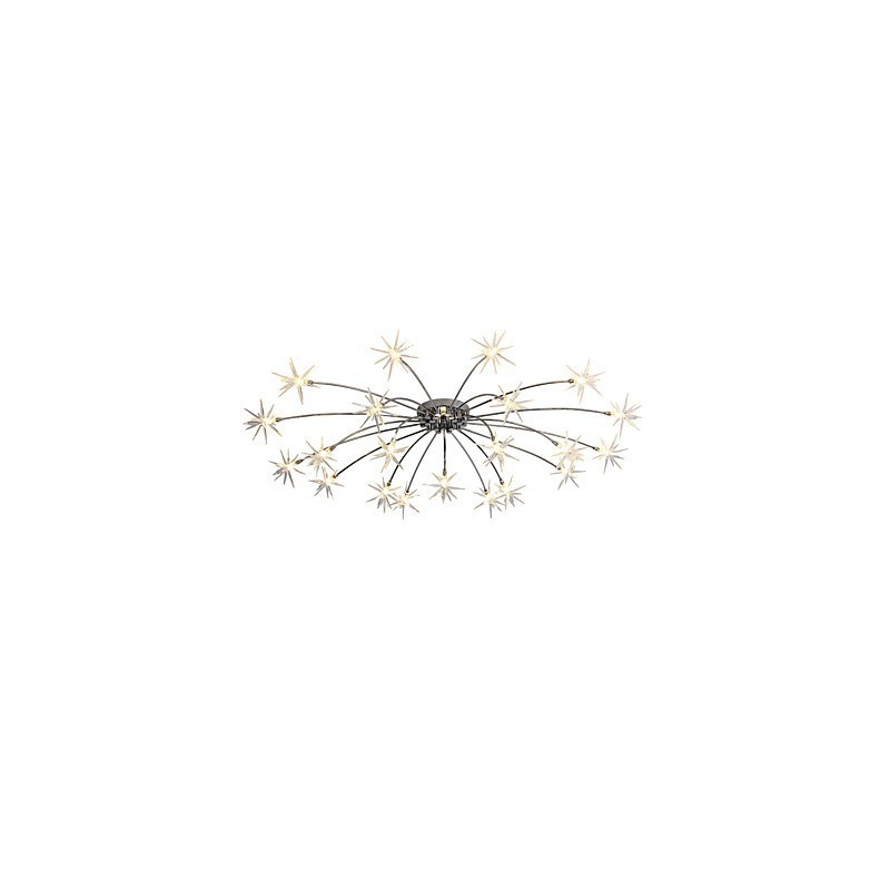 Lampadario moderno cromato in metallo con decorazioni in vetro, mini designer, per bambini