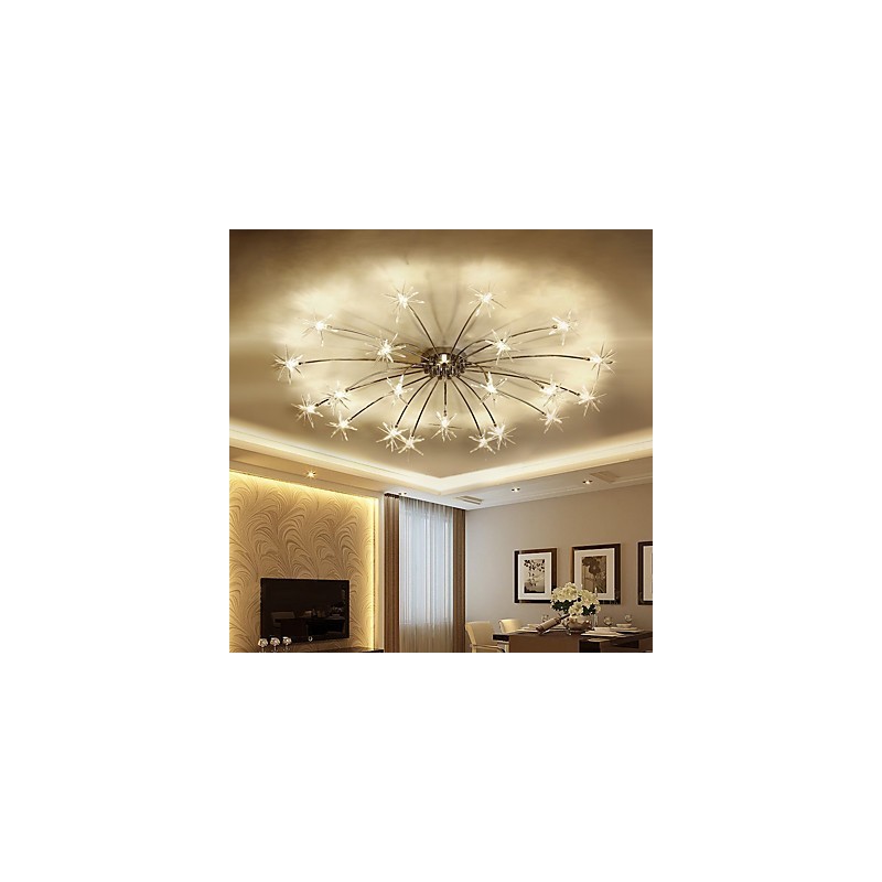 Lampadario moderno cromato in metallo con decorazioni in vetro, mini designer, per bambini