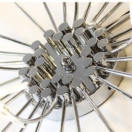 Lampadario moderno cromato in metallo con decorazioni in vetro, mini designer, per bambini
