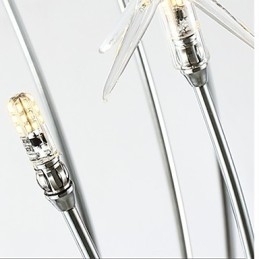 Lampadario moderno cromato in metallo con decorazioni in vetro, mini designer, per bambini
