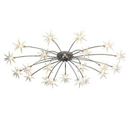 Lampadario moderno cromato in metallo con decorazioni in vetro, mini designer, per bambini