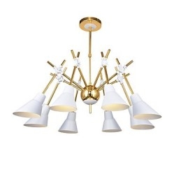 Lampadario artistico regolabile N in metallo, 8 luci E26/E27, 70 cm