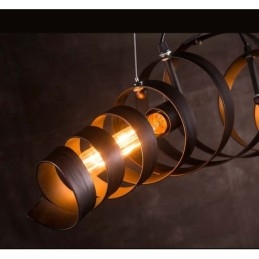 Lampadario industriale retrò in metallo, stile minimalista moderno, 77 cm
