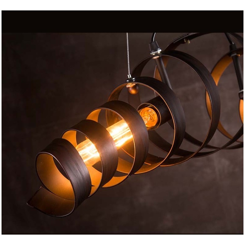 Lampadario industriale retrò in metallo, stile minimalista moderno, 77 cm
