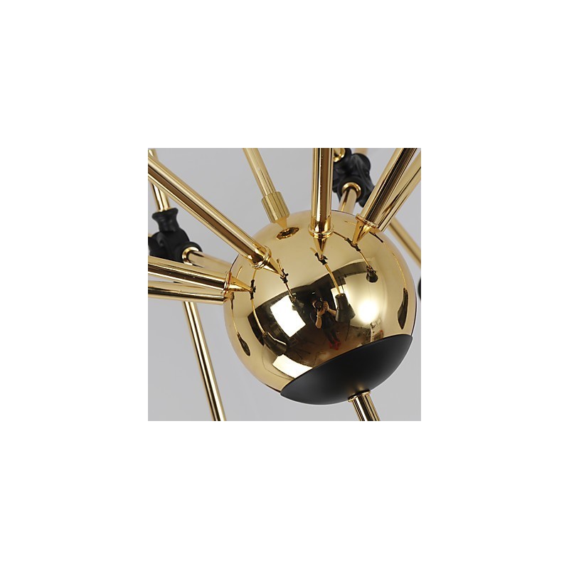 Lampadario artistico regolabile N in metallo, 8 luci E26/E27, 70 cm