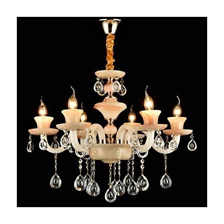 Lampadario classico tradizionale elettroplaccato in metallo con mini cristalli