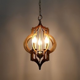 Lampadario vintage industriale in metallo dipinto, 3 luci E12/E14