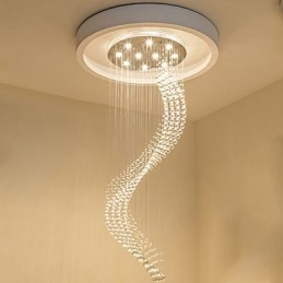 Lampadario a sospensione moderno in cristallo bianco caldo 10 lampadine GU10 3 W