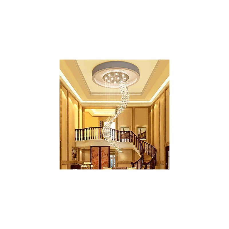 Lampadario a sospensione moderno in cristallo bianco caldo 10 lampadine GU10 3 W