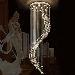 Lampadario a sospensione moderno in cristallo bianco caldo 10 lampadine GU10 3 W