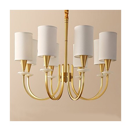 Lampadario in ottone puro con giada