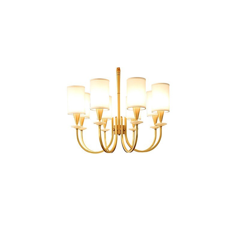 Lampadario in ottone puro con giada