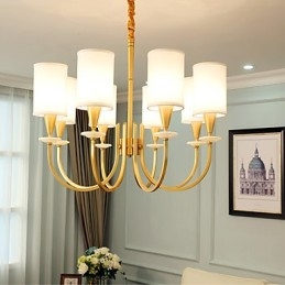 Lampadario in ottone puro con giada