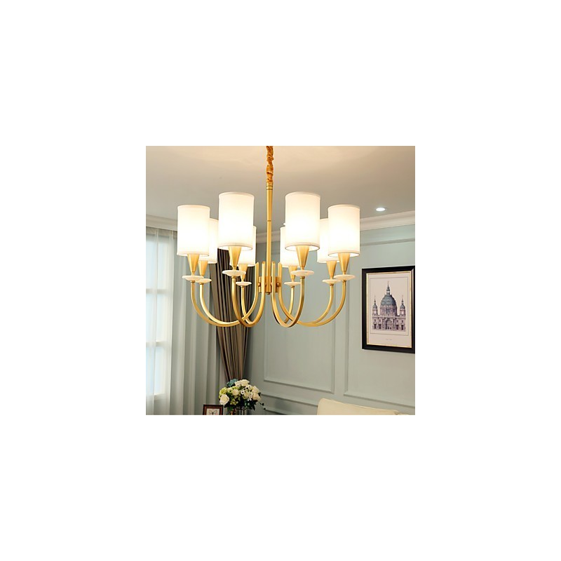 Lampadario in ottone puro con giada